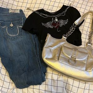 Y2K True Religion blue jeans